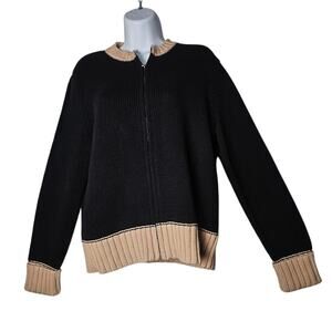 Vintage 90s Natural Instincts 100% Cotton Zip Cardigan Medium‎ Made in Australia